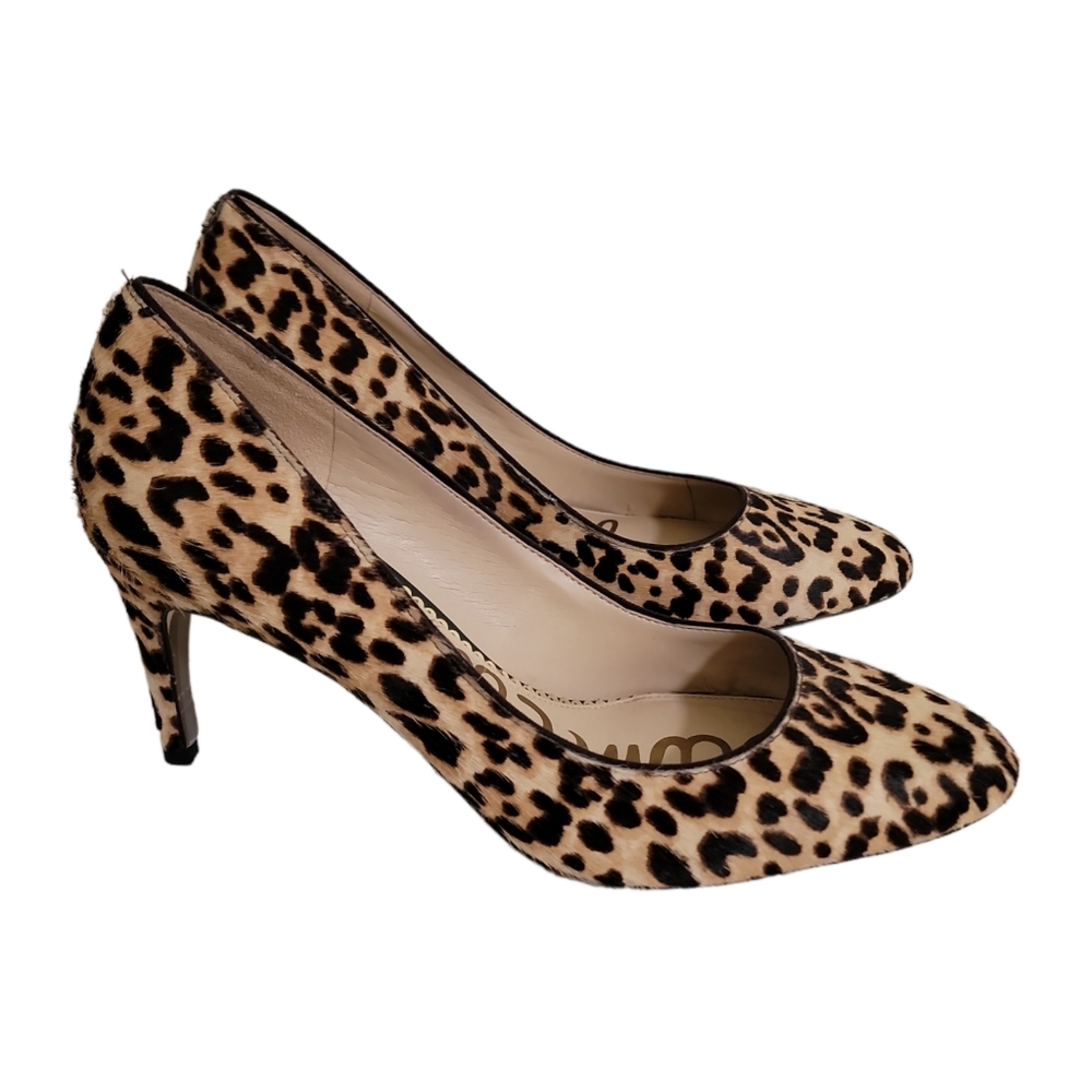 Sam Edelman Elise Jaguar Print Calf Hair Pumps Size 11